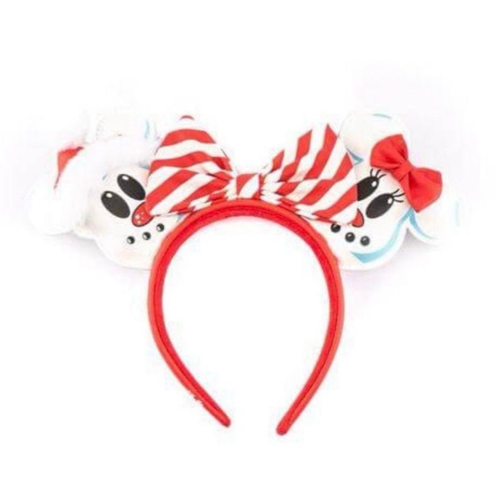 NWT Brand New Snowman Mickey and Minnie Mouse Ears/Headband